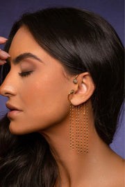 Ear Cuff Raízes Dourado