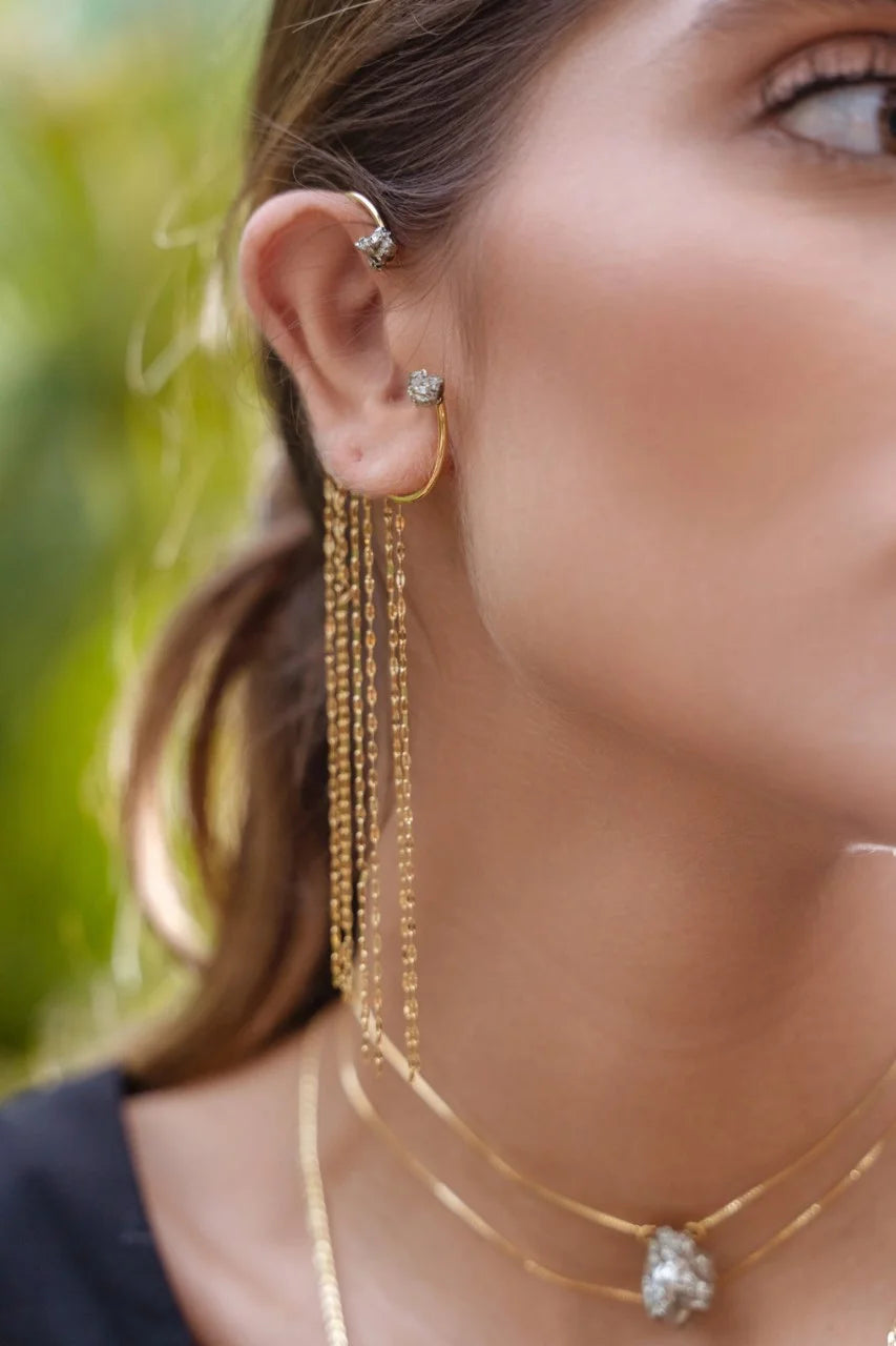 Ear Cuff Raízes Dourado